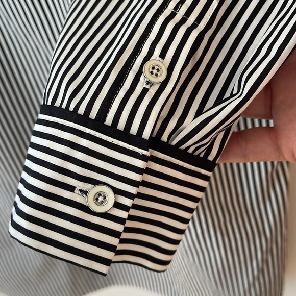 Talbots Stripe Cotton Top Size M - Picture 5 of 8